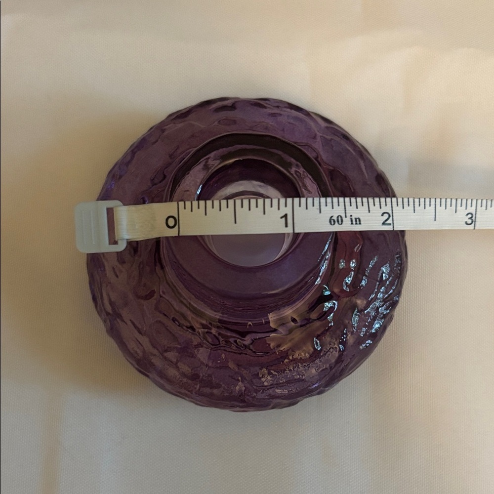 Glass Dual Sized Candle Holders Purple 6 piece NWOT - Picture 5 of 5